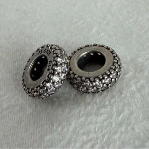 Pair of Pandora Clear Sparkle Charms ID 791359CZ